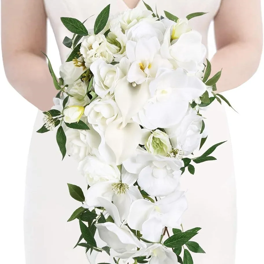 Bouquet of flowers Phalaenopsis Wenzhu bride wedding photo water drop bouquet photo studio photo wholesale