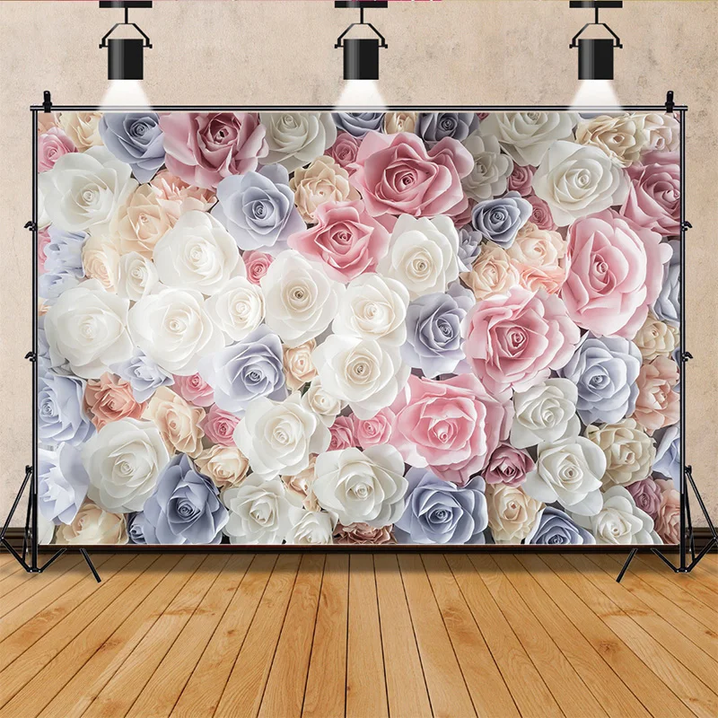 

SHUOZHIKE Happy Valentine's Day Photography Backdrops Romantic Flower Roses Birthday Decor Balloons Photo Background RQ-66