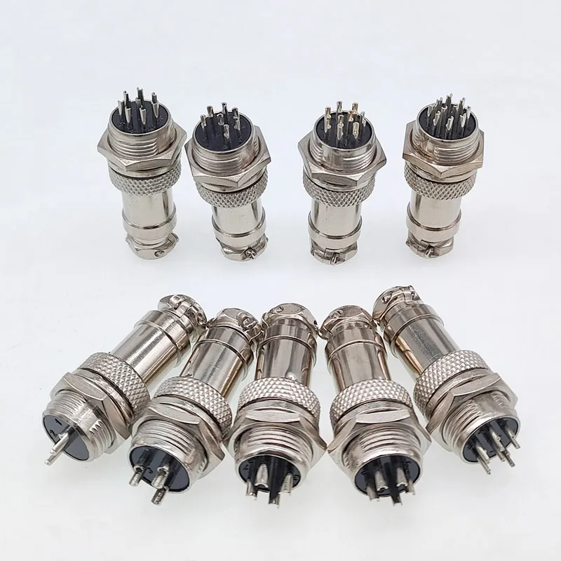 10 Pair Female&Male GX16 Circular Connector 2Pin 3pin 4pin 5pin 6pin 7pin 8pin 9pin 10pin Plug Socket Connectors