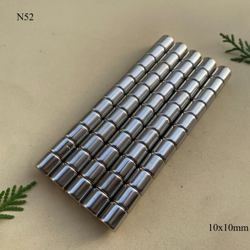 N52 10x10 imán estándar 10*10 imanes de neodimio de potencia Motor generador de níquel búsqueda nevera magnética manualidades DIY cartelera