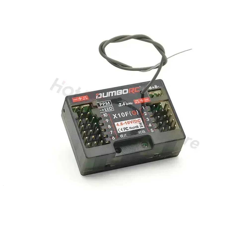 DUMBORC P6FG X10FG X6DC P4FMG MINI X10F 4CH 6CH 10CH Receiver 4.8-10V tegangan kembali untuk DUMBORC pemancar RC mobil perahu tangki