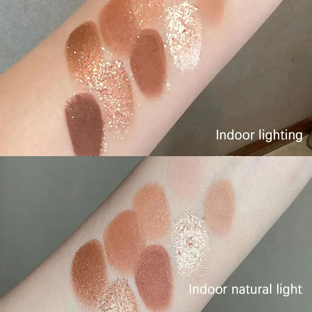 Chocolade Negen Kleuren Oogschaduwpalet Matte Poeder Glitter Parelmoer Pailletten Blijvende Aardkleur Oogmake-Up Cosmetica