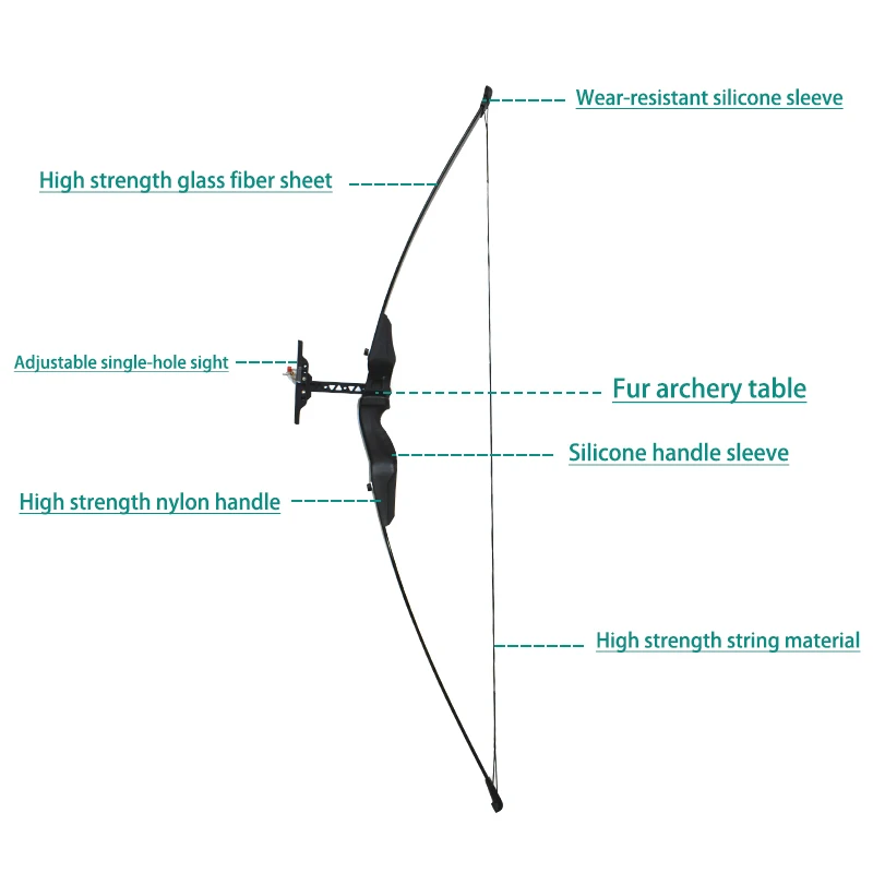 M99 Professional Sports Shooting Bow High-strength Fiberglass Recurve Bow 40 lbs Bow and Arrow with Single-hole Sight