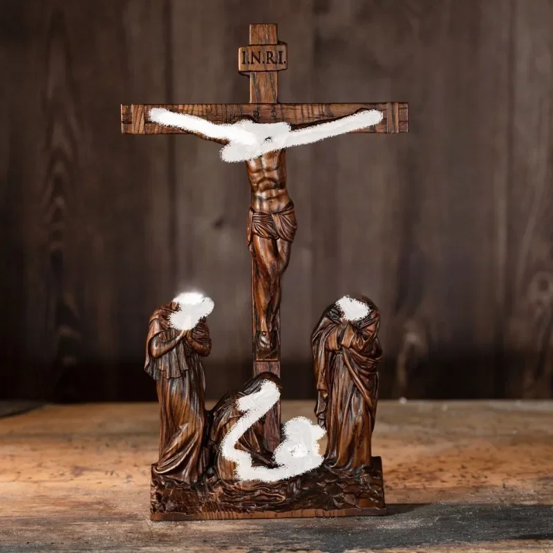 

catholic jesus crucifixion Scene ornaments Jesus was crucified Christian home decorations altar church religious statues