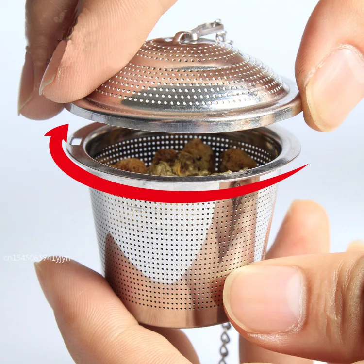 304 Stainless Steel Tea Ball Strainer Leaf Spice Tea Mesh Herbal Infuser Filter Tea Strainer for Teapot Teaware Kitchen Tools