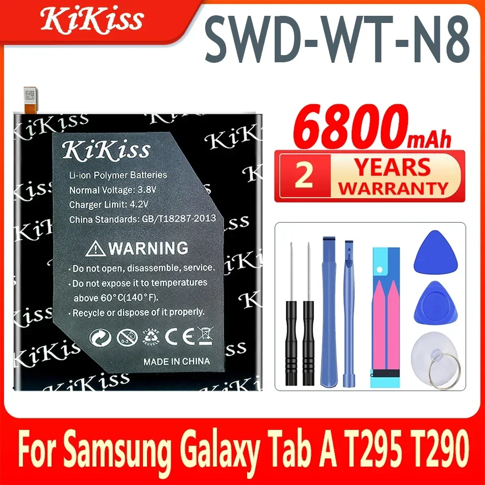 

Новый аккумулятор KiKiss SWD-WT-N8 SWDWTN8 6800 мАч для Samsung Galaxy Tab A T295 T290, аккумуляторы для планшетов