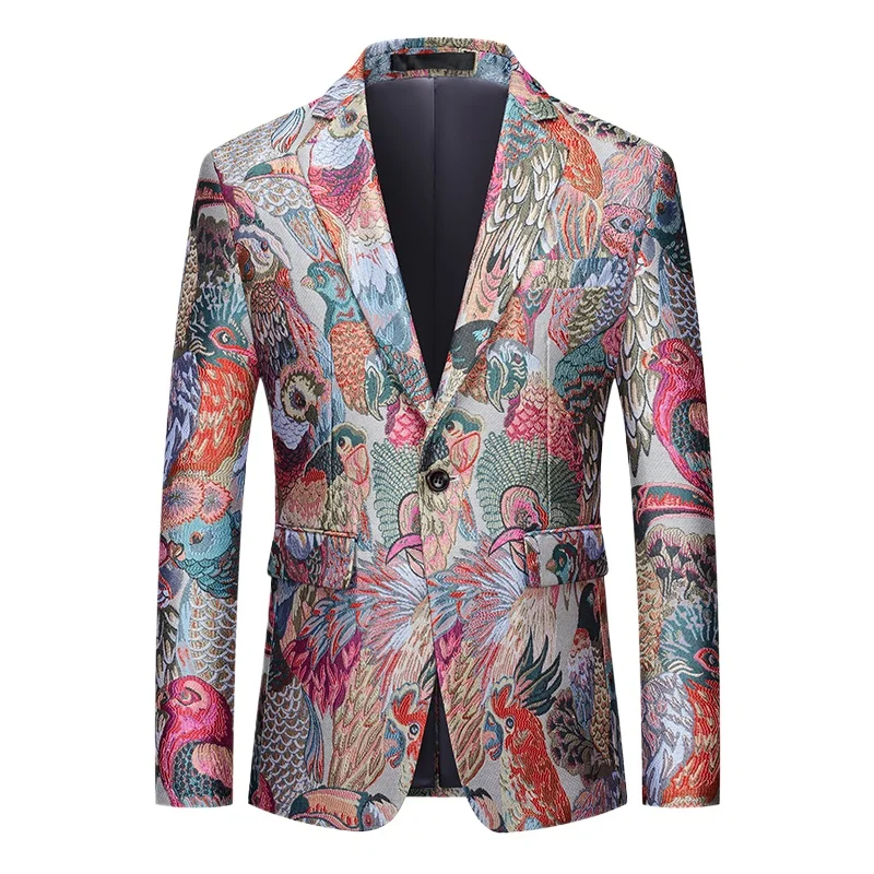 

High Quality Printed Coat Business Casual Wedding Everything Spring and Autumn 2024 New Fashion Design Sense Niche