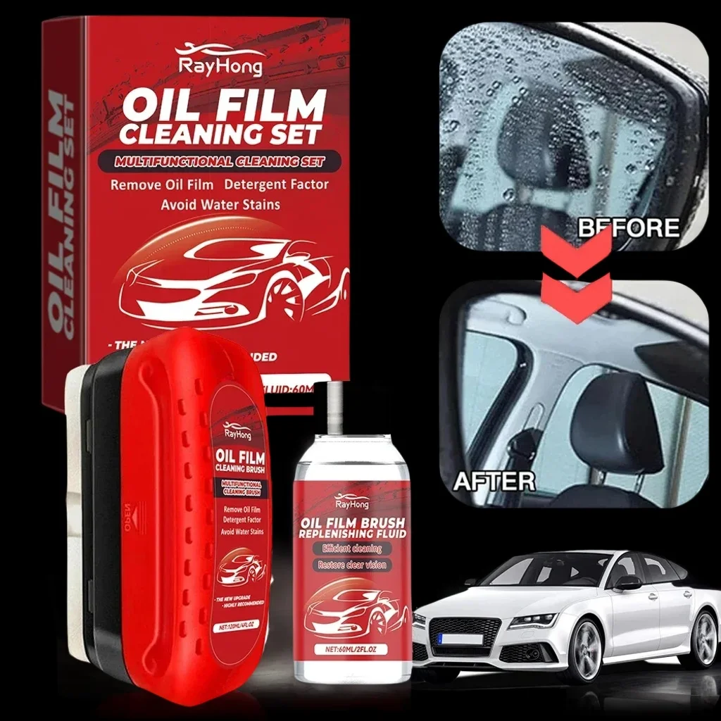

Motorcycle Oil Film Cleaning Brush – Prevents Rain & Fog, Improves Clarity (Water-Repellent Glass Wipe Tool)