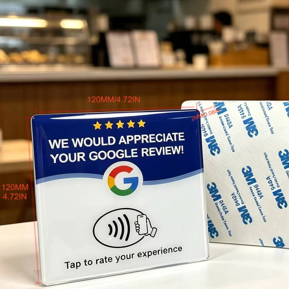 Google Review NFC Card Business Desktop Feedback NFC Code Tap Google Card Socia Stickerl Media RFID Card NFC Waterproof