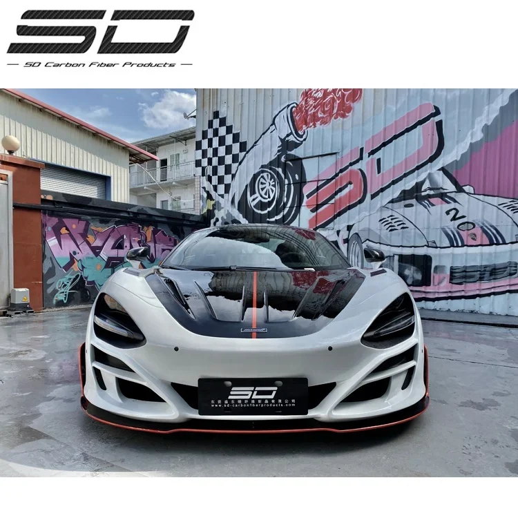 For Mclaren 720S Upgrade Msy Style Carbon Fiber Car Bumpers Front Lip Side Skirts Fender Rear Diffuser Body Kit