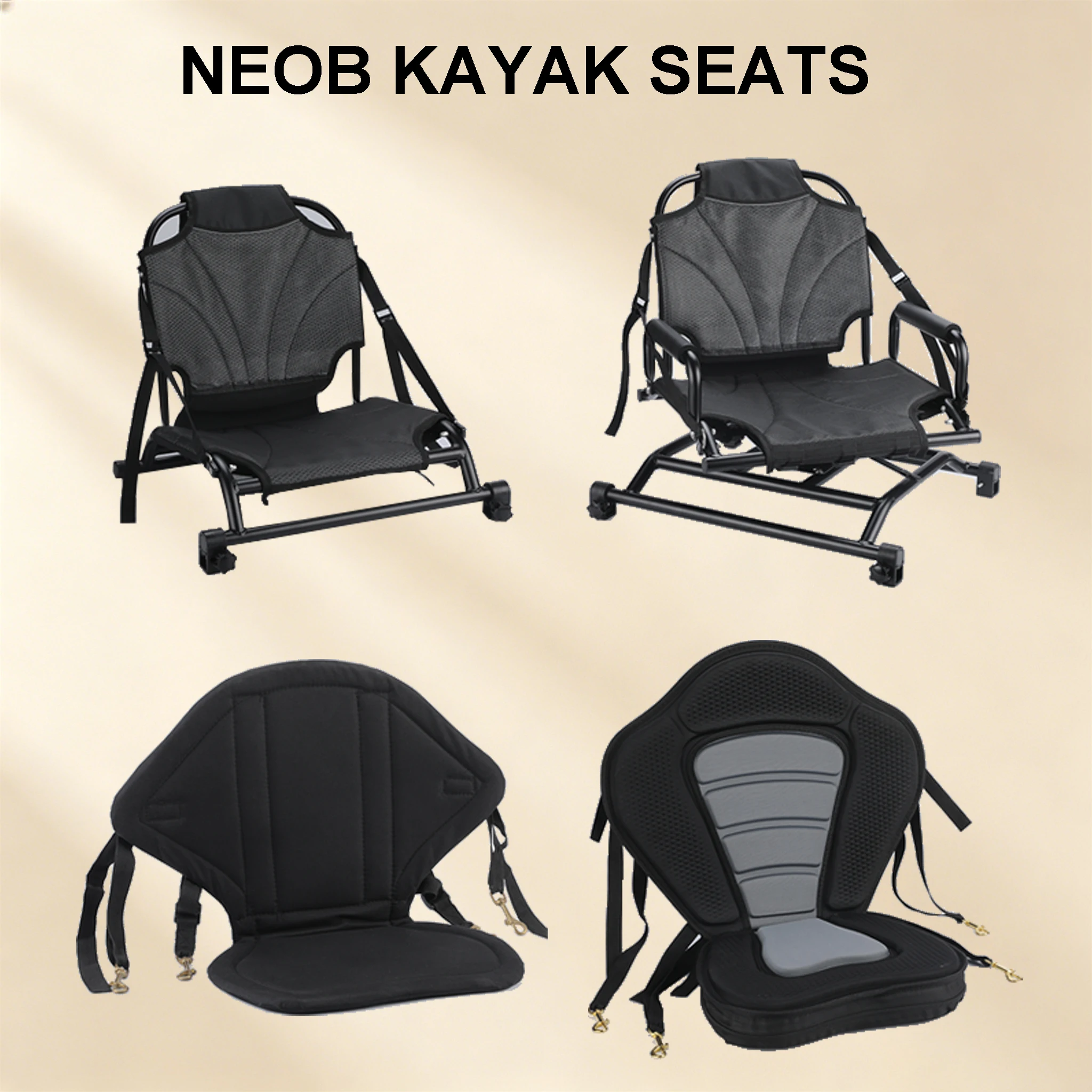 High Quality Adjustable Lightweight Standard Chair for Kayak Boat CE Certified 1 Person Capacity Lakes & Rivers Use
