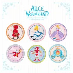 Alice Wonderland ricamo ferro su adesivi in tessuto per vestiti, toppe Decorative fai da te, toppe autoadesive alla moda, 1 pezzo