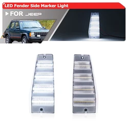 Fits For Jeep Cherokee XJ 1984 1985 1986 1987 1988 1989 1990-1996 Front Corner LED Fender Side Marker Lights Turn Signal Lamps