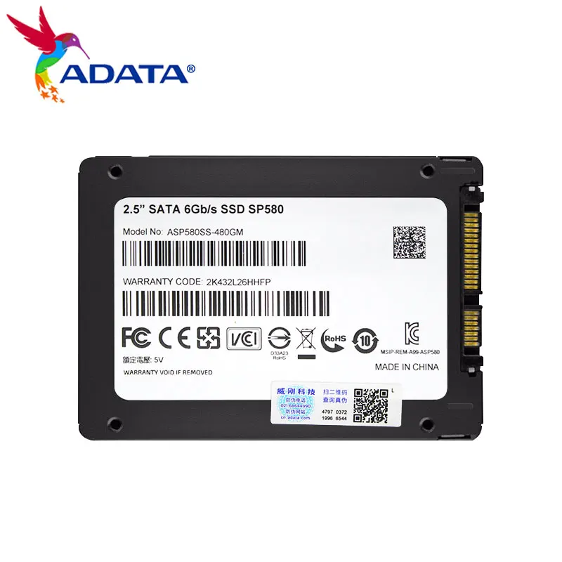 Imagem -05 - Adata-disco Rígido Interno de Estado Sólido Ssd Sata 3.0 120gb 240gb 256gb 480gb 512gb 960gb Sp580 Su650 Laptop Desktop