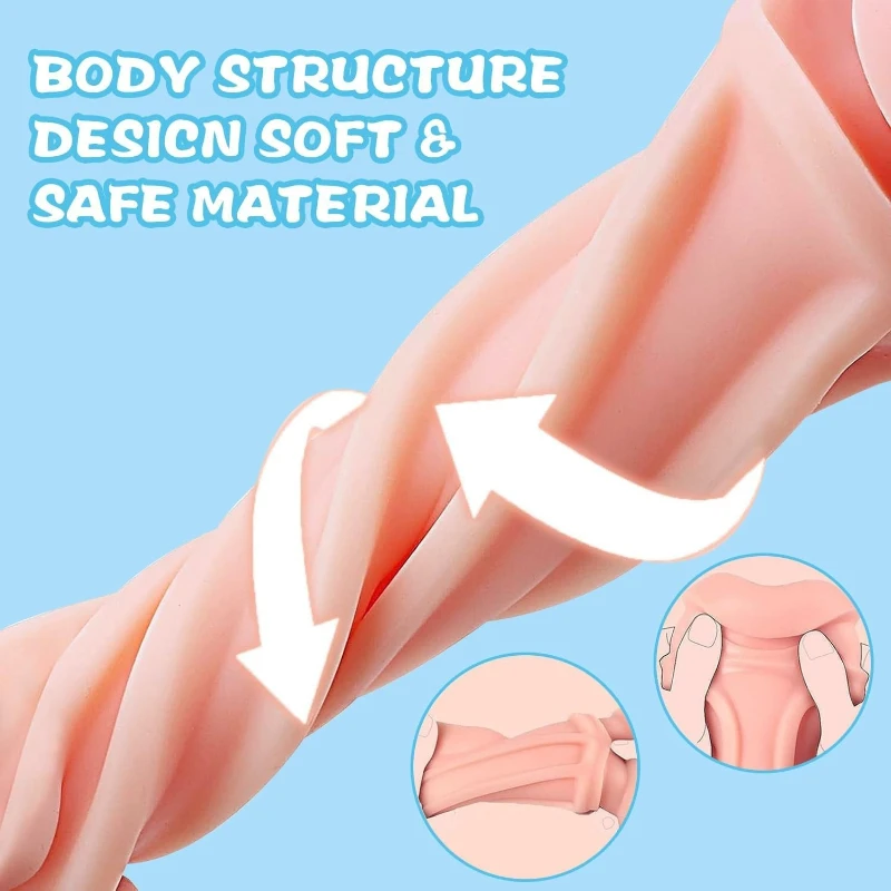 Male Masturbator Sucking Rotation Endurance Exercise Flesh Like LIght Vibratin 2-in-1 Masturbaror Parar Hombre Sex Toys for Men view 4