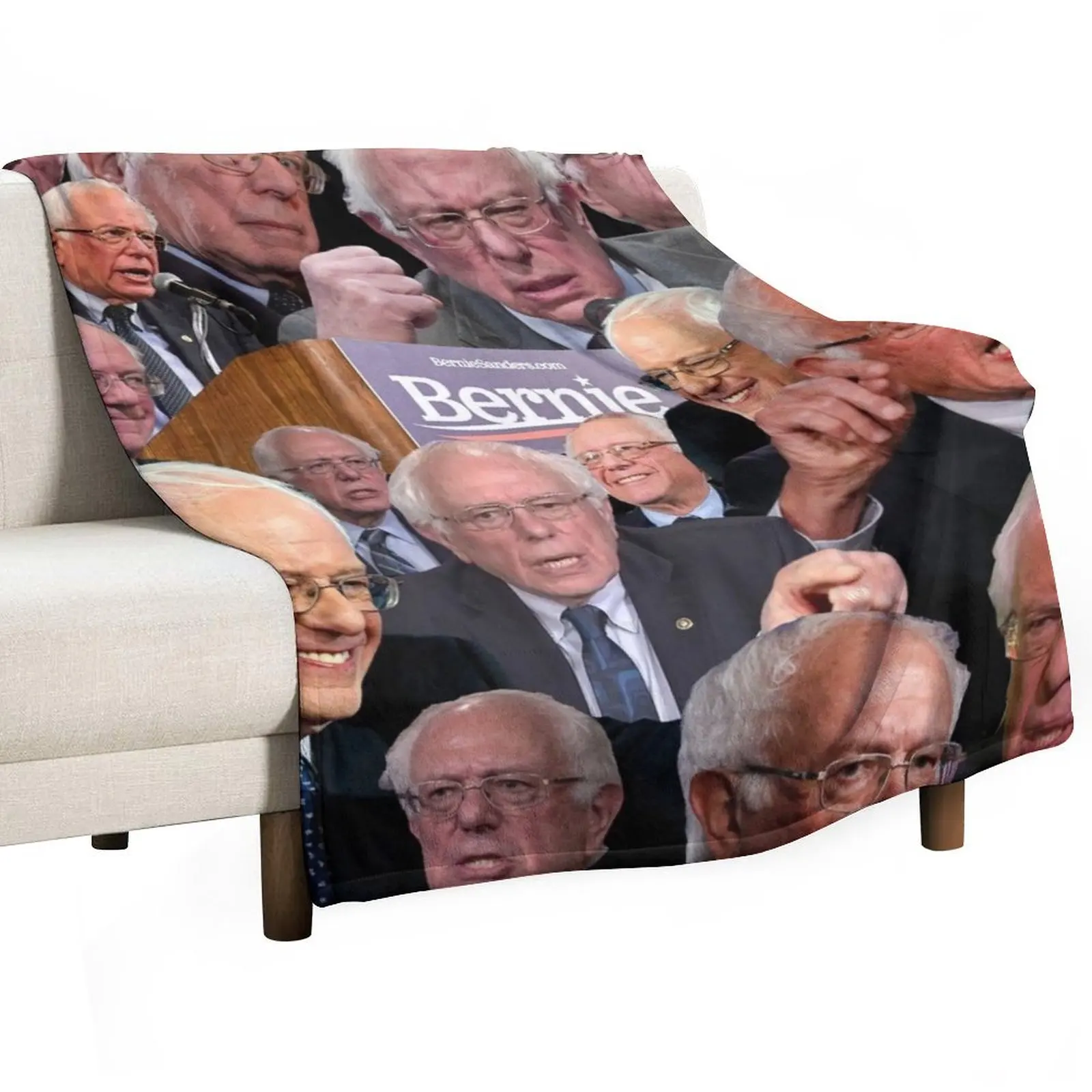 

Bernie Sanders Collage Throw Blanket warm winter Vintage Soft Plush Plaid Heavy Blankets