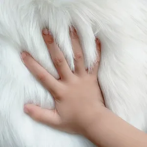 Phòng da Ranger cho phòng khách, gối sofa mềm, thảm lông giả sang trọng cho trẻ em phòng ngủ, cabeceira, màu trắng 12 Skin Thảm Sales Skin - №11