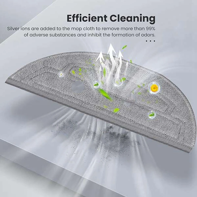ABNO-Mop Pads Refills For Roborock S8 Maxv Ultra/ G20S Robot Vacuum Dual Sonic Vibrations Modules Edge Mop Pads