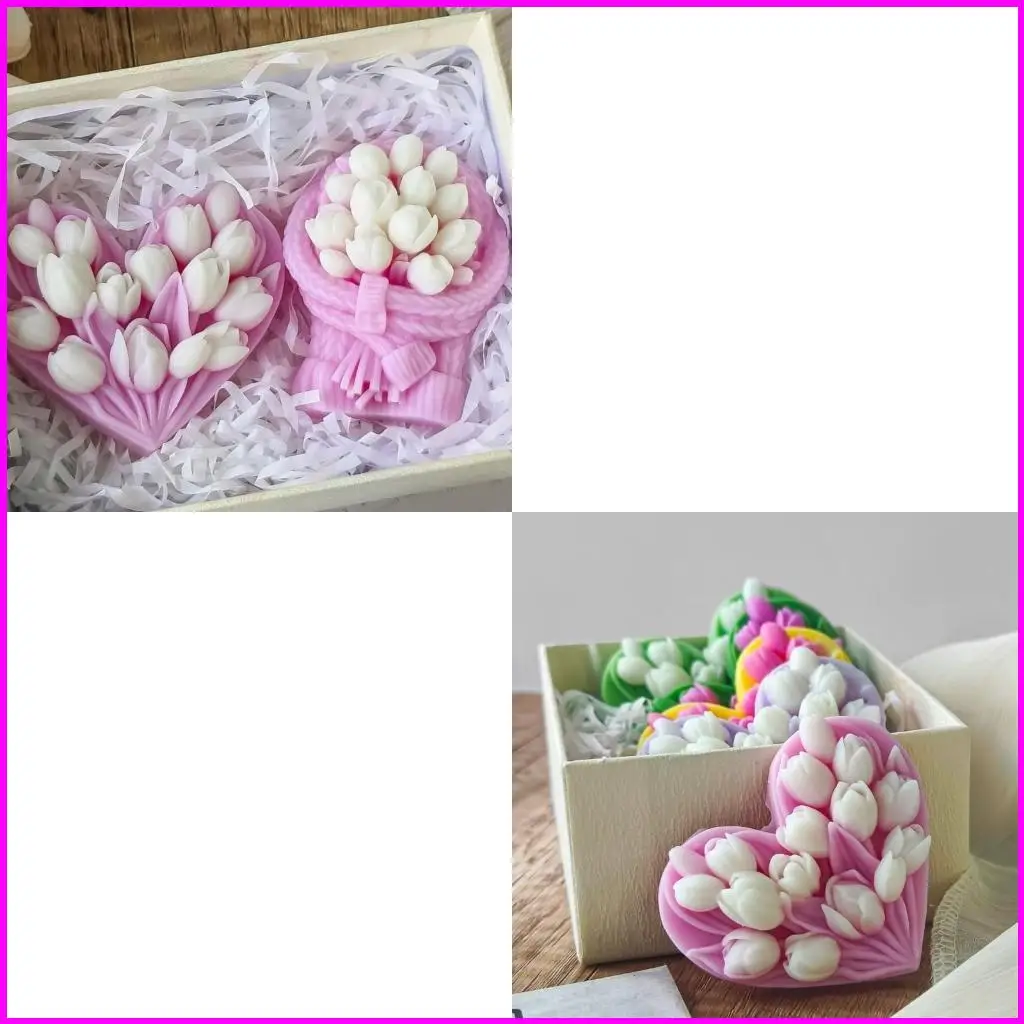 

Multipurpose Tulips Stand Sturdy Silicone Plaster Mould for Elegant Home Decoration Wedding and Festive Occasions