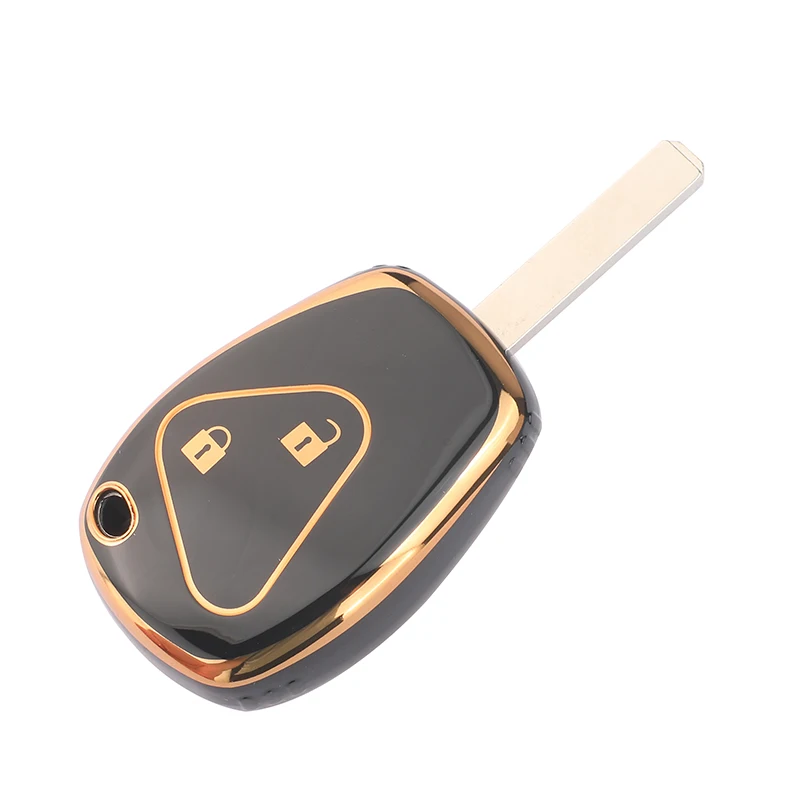 Jingyuqin 2/3 Buttons Soft TPU Car Key Case For Renault Clio Trafic Twingo Kangoo Master Modus Dacia Duster Sandero Protect