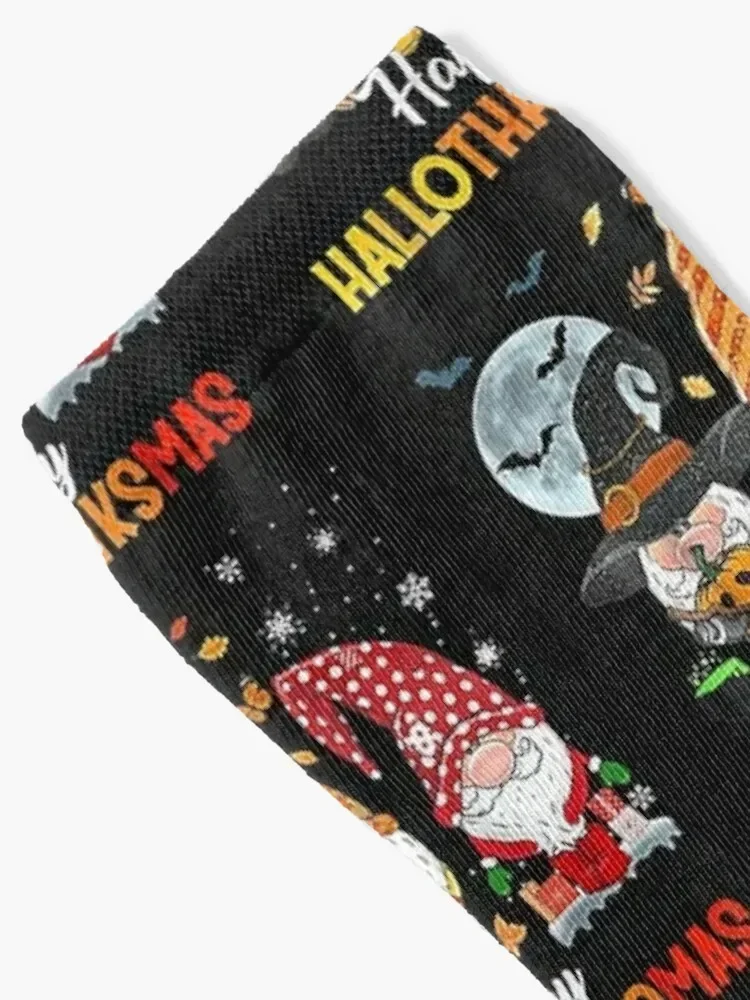 gnome halloween youtube Socks sports and leisure warm winter ankle floral Socks Male Women's