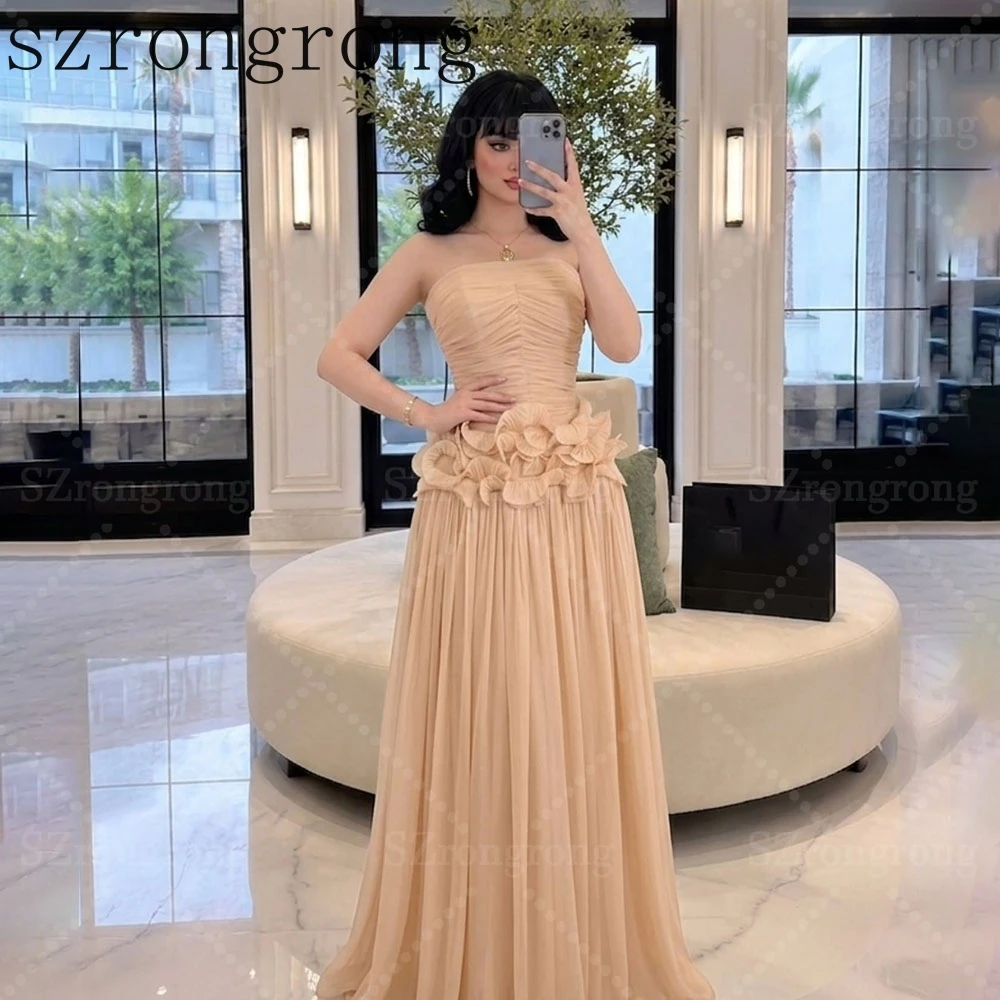 

Custom Made Modern Boat Collar Pleated Tiered A-line Evening Dress Backless Floor Length Prom Bridal Gown with Train vestidos de