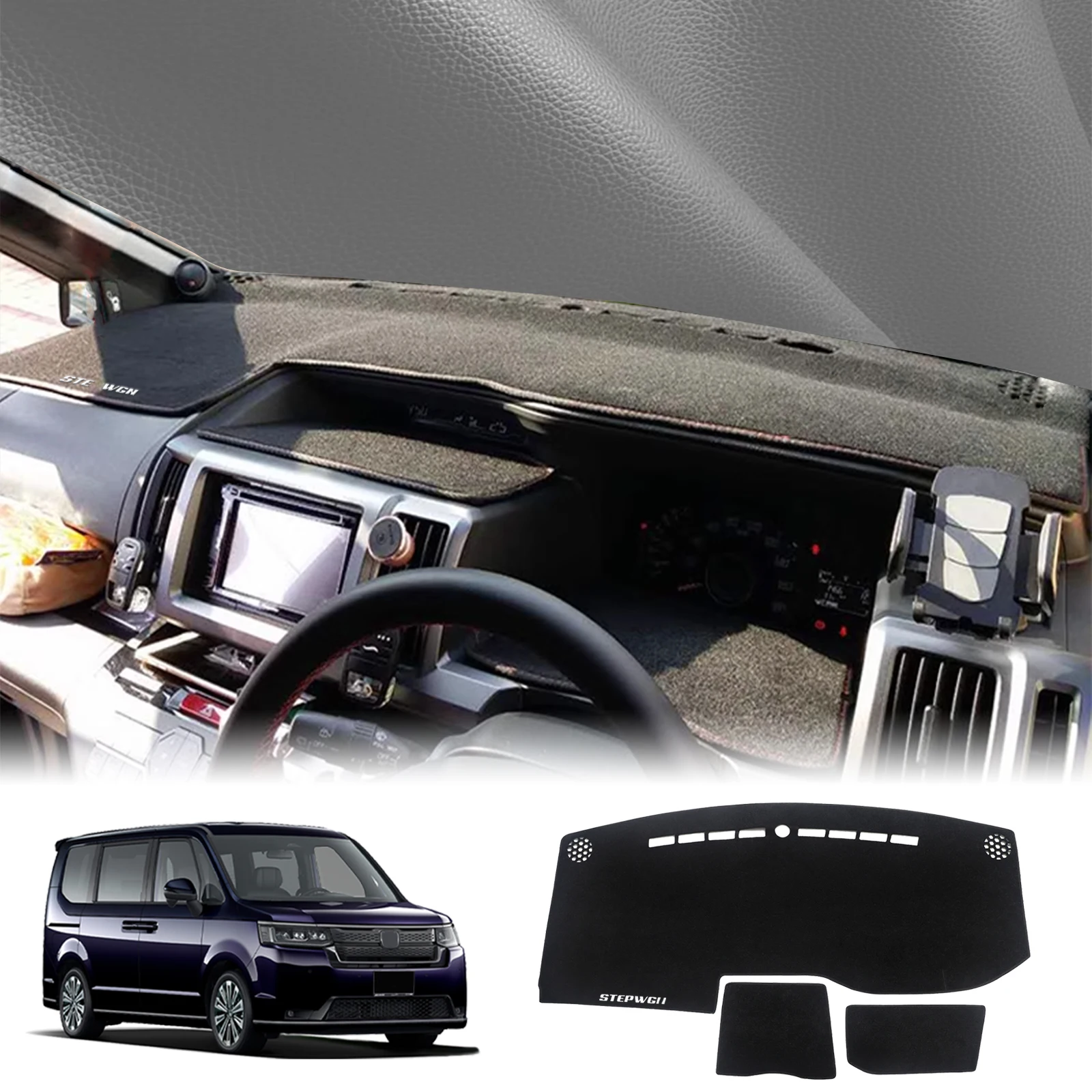 

fit for Honda Stepwgn Step Wagon G4 2010-2014 RHD Car Dashmat Dashboard Cover Pad DashMat Sunshade Protective Carpet Accessories