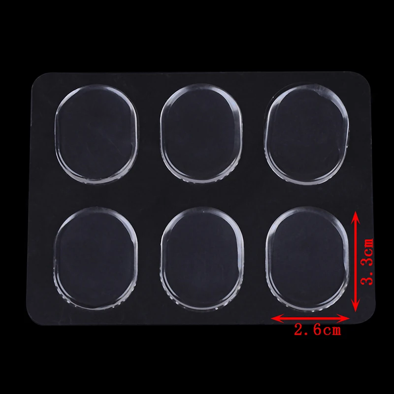 6Pcs Self Adhesive Door Stopper Rubber Damper Buffer Cabinet Bumpers Silicone Furniture Pads Cushion Protective Pads 3.3*2.6cm