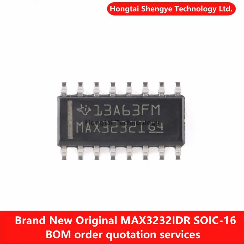 New Original MAX3232IDR SOIC-16 RS-232 Line Driver/Receiver Chip