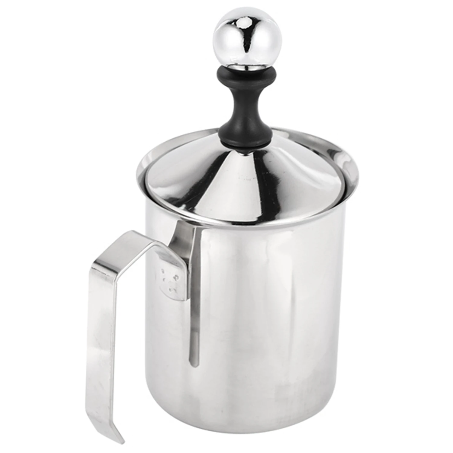 Latte manuale French Press caffettiera pompa a mano in acciaio inossidabile schiuma per latte caraffa per latte portatile