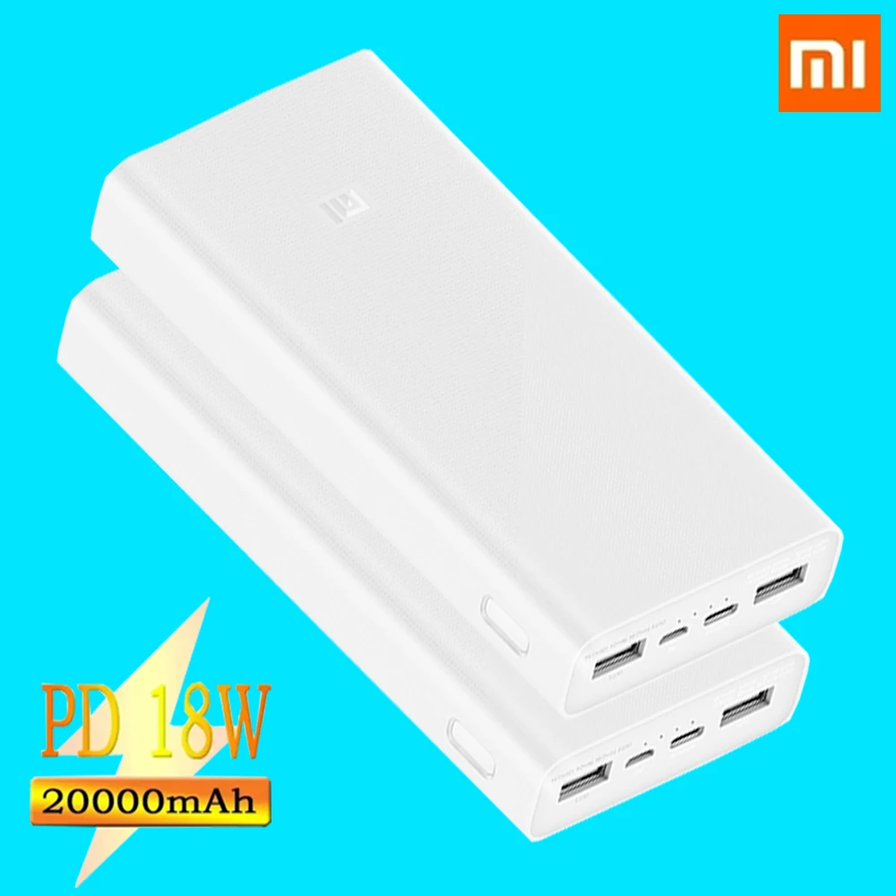 

20000mAh Xiaomi Power Bank Super Fast Charging 18W Portable Charging External battery For iPhone HUAWEI Samsung Spare battery