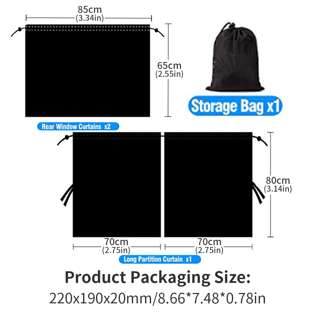 

Sun Protection Cover UV Protection Car Privacy Screen Curtains Waterproof Removable Car Rear Privacy Curtain for Auto Truck