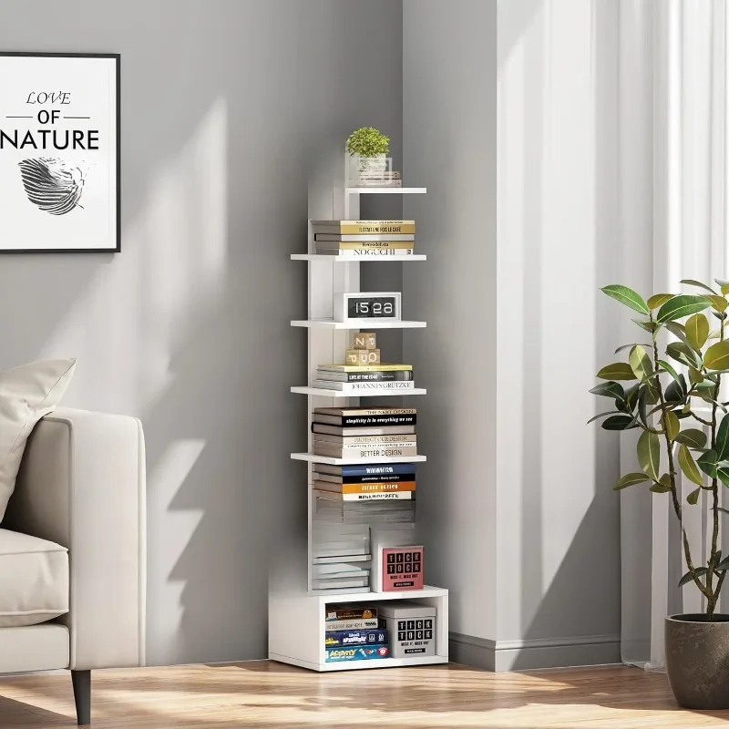 

Bookshelf Floor-to-ceiling bookcase against the wall Living room Study corner storage Creative narrow small multi-layer shelf