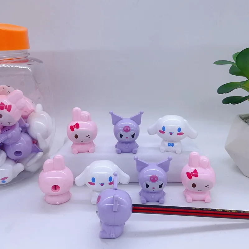 36pcs/ Box Sanrio Creative Cartoon Stereo Mini Portable Cinnamoroll Pencil Sharpener Girl Heart Student Stationery Wholesale