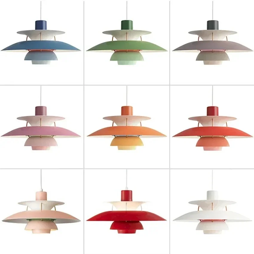 Nordic Dish-shaped Pendant Lights Chandelier Umbrella Led Hanging Lamp Dining Room Bedroom Bar Kitchen Home Lighting Fixtures