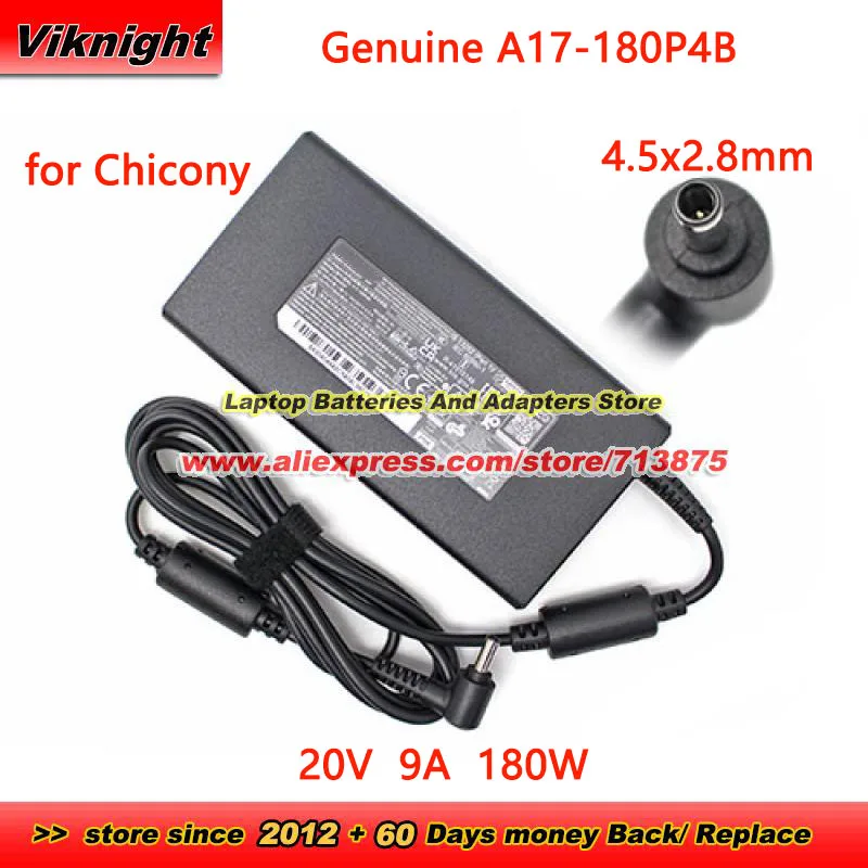 

Genuine A17-180P4B AC Adapter Chicony A180A063P 20V 9A 180W Power Supply for MSI GF65 THIN 10UE 3060 GF75 MS-16W2 MS-17G3