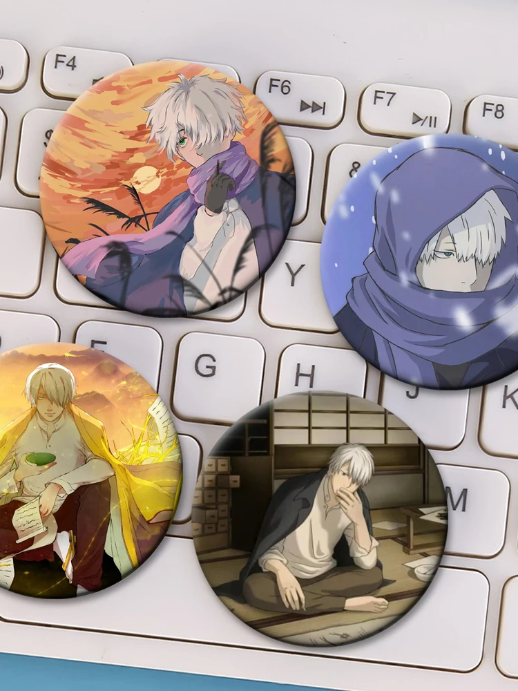 58mm Manga Mushishi‌ Handmade Tinplate Brooches Round Badge Lapel Pin for Bag Accessories Clothes Decor Practical Souvenir Gifts view 6
