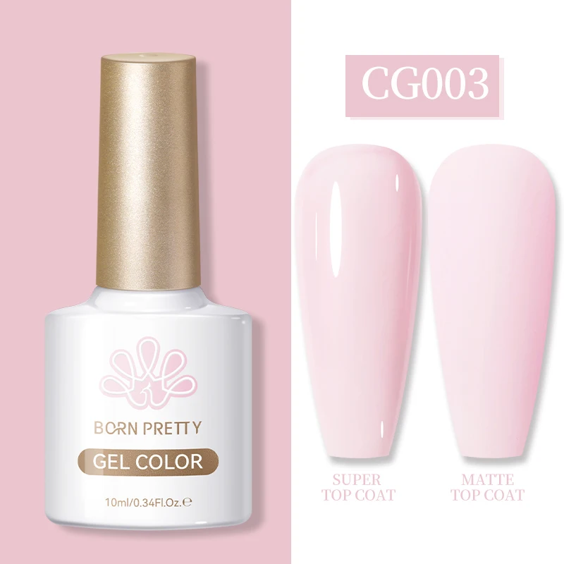 BORN PRETTY 10ML Nagel-Gel-Lack Abziehbarer UV-LED Semi-Permanenter Nagellack für Salon und Zuhause Französische Nägel Maniküre Gel-Nägel