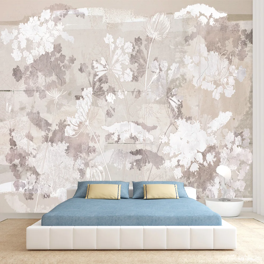 

Removable Peel and Stick Optional Wallpapers for Living Room Decoration Contact Wall Papers Home Decor Retro Floral Leaf Murals