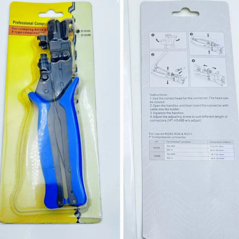 Crimping Pliers  -5-7 -5-9  SqueezinNBNBg Pliers for RG6/RG11 Coaxial Cable with Extra Leakage Hole