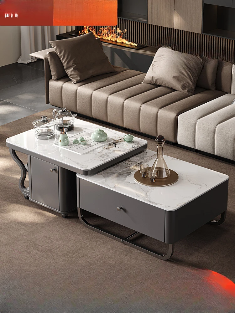 

NEW Rock-board Kung Fu tea table is light and luxurious, modern and simple, and the small-sized household designer