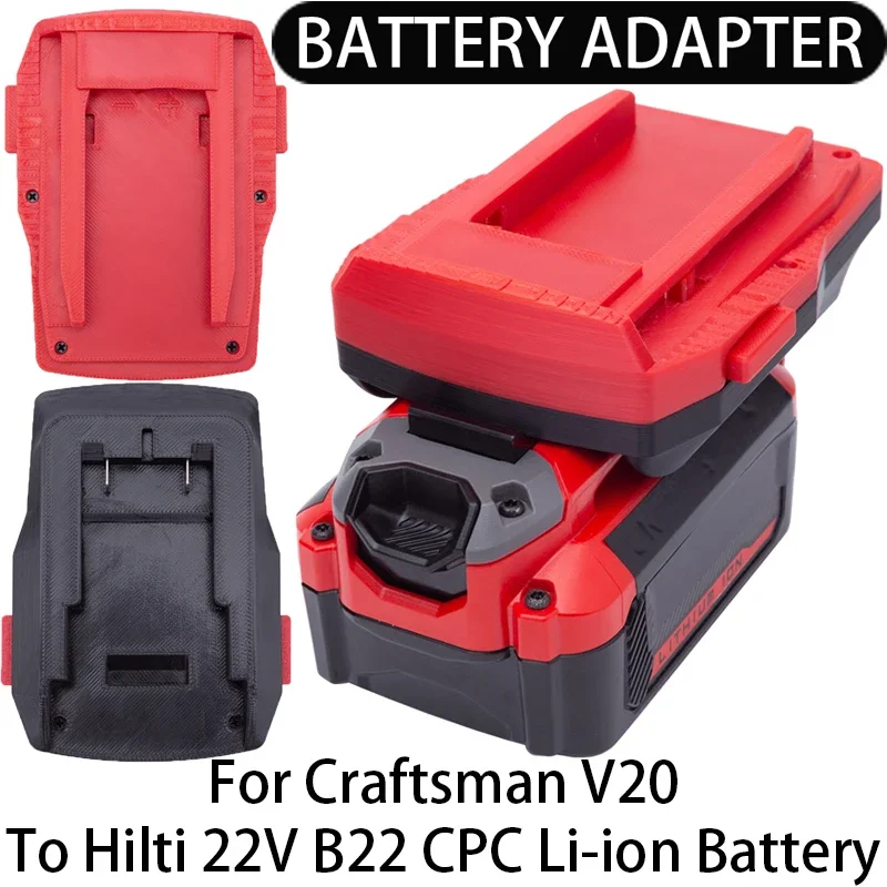 

Battery Adapter/Converter for Hilti 22V B22 CPC Li-Ion Tool to Craftsman V20 Li-Ion Battery Adapter Power Tool Accessory