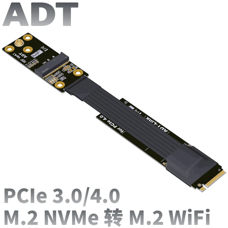 مفتاح M تحويل WiFi مفتاح تمديد ه كابل ، M.2 NVMe ، Pcie4.0 ، 347adt