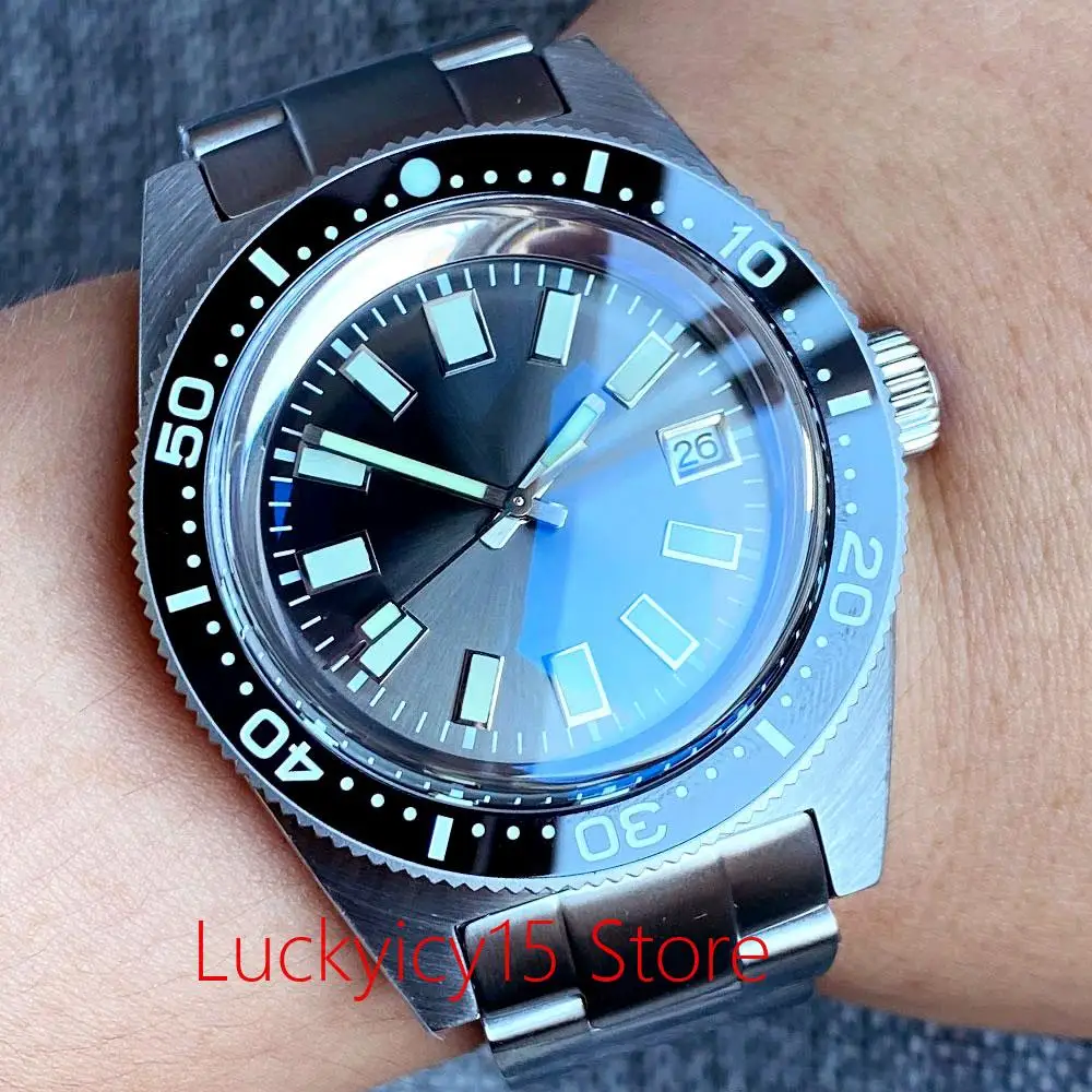 Tandorio 62mas Style Mechanical Watches for Man Miyota8215 Movement AR Domed Sapphire Glass Luminous Marks Bracelet Strap