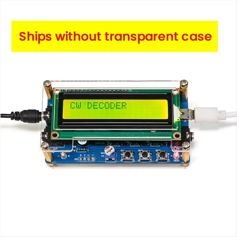 A56G-Upgraded CW Morse Code Decoder DIY Kit With Digital LCD CW Trainer Morse Code Decoder DIY Electronic Component Kit