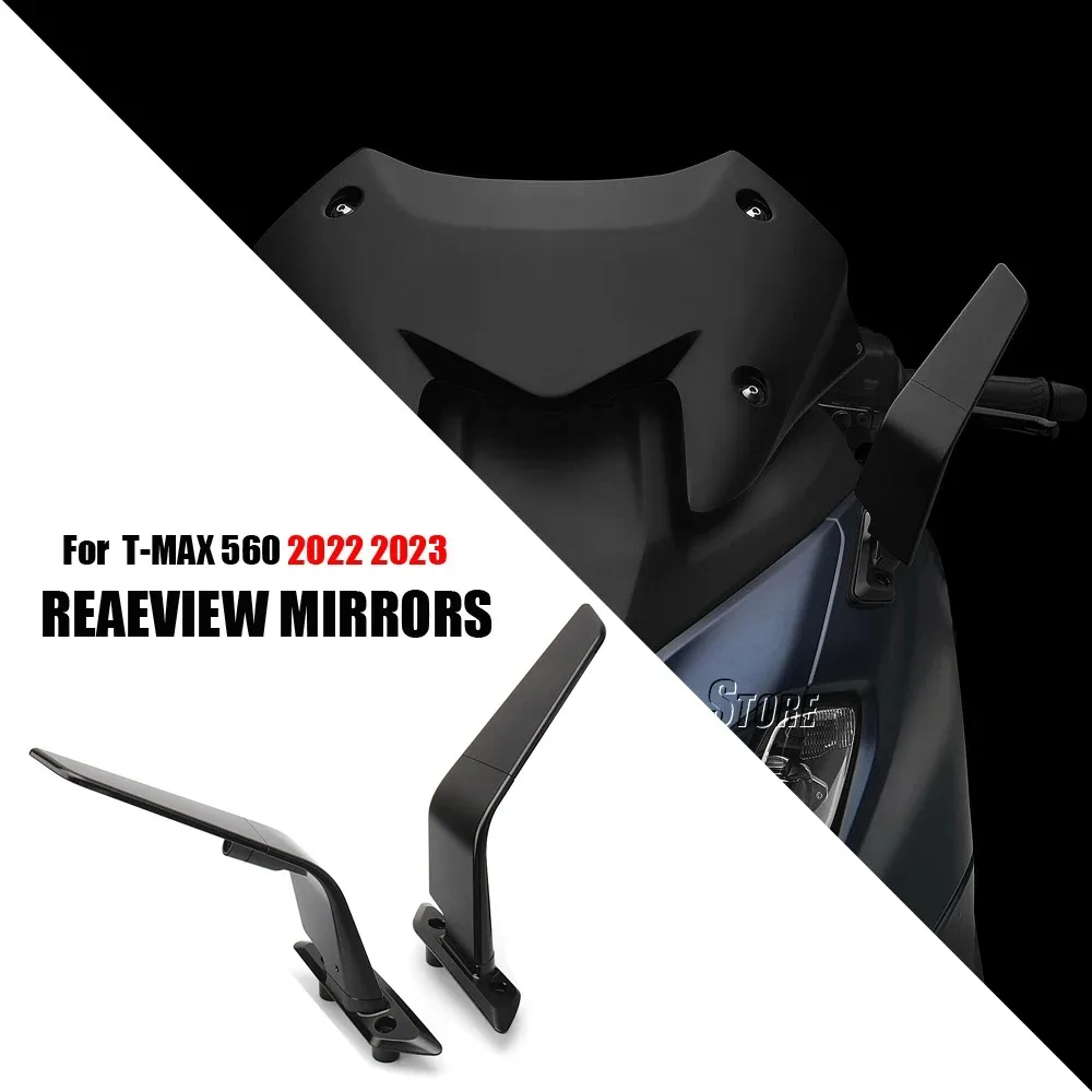 

New Motorcycle Rear View Mirrors Adjustable Aluminum Mirror Accessories For YAMAHA T-MAX560 T-MAX 560 TMAX560 TMAX 560 2022 2023