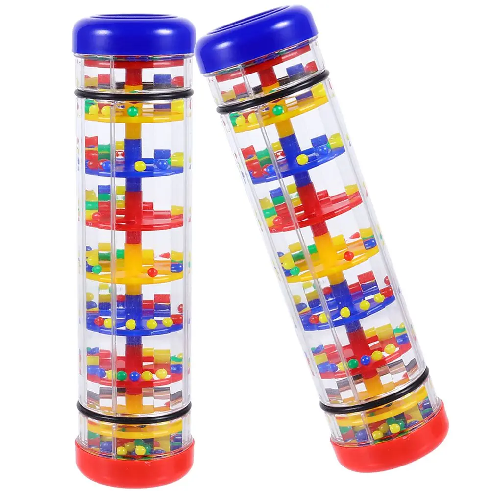 

Rain Sound Toy 2 Pcs Plastic Musical Instruments for Infant Toddler Kids Education Sensory Development Unique Rain Sound