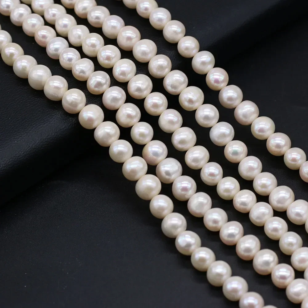 

Natural Freshwater Pearl 8-9mm AAA 100% isolation Bead White Round Loose Bead Jewelry Make DIY Necklace Bracelets accessories