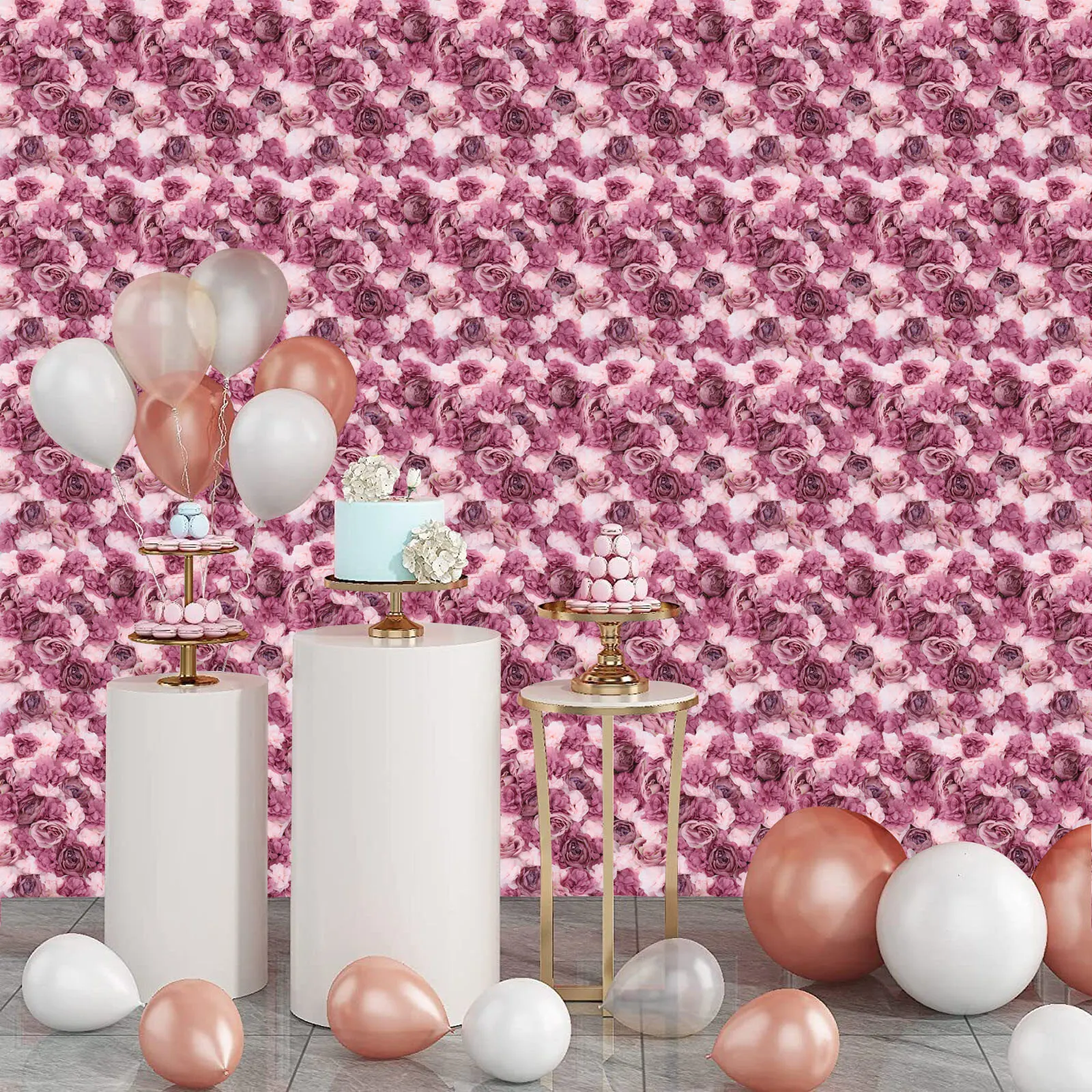 6 قطعة 24*16in أنيقة ورد صناعي الحرير ورد صناعي ديكور داخلي دافئ