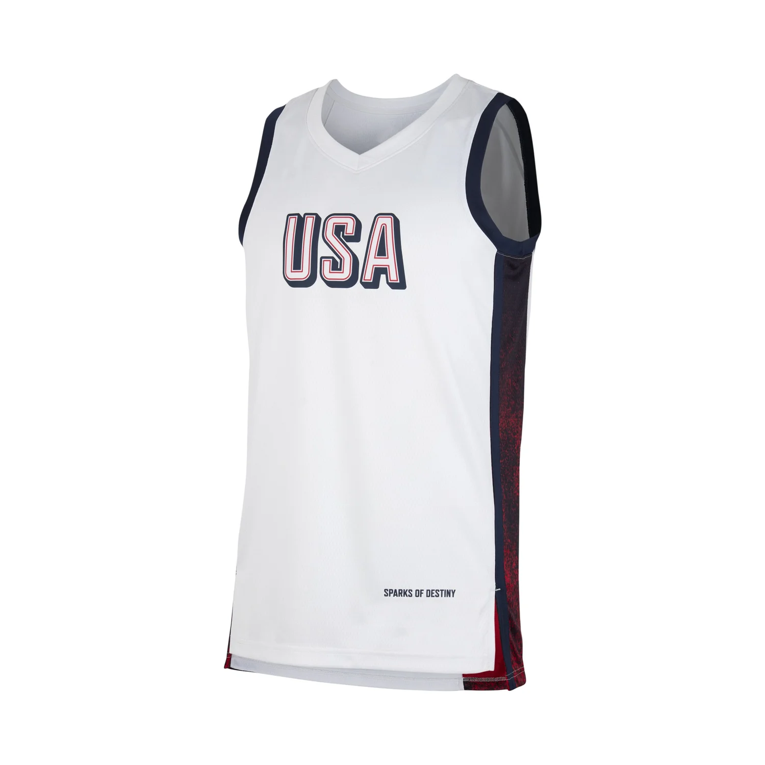 Maglia da basket ad asciugatura rapida da uomo ufficiale della squadra USA Home nuova maglia da basket leggera e confortevole estiva classica